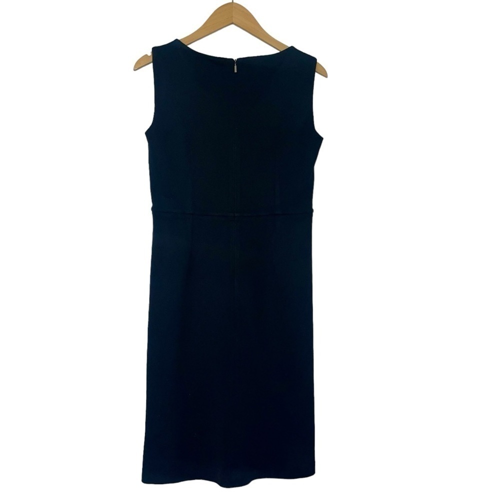 Max Mara Striped Mini Sleeveless Dress Black White Sz 42 Made In Italy Flawed* - Picture 3 of 12